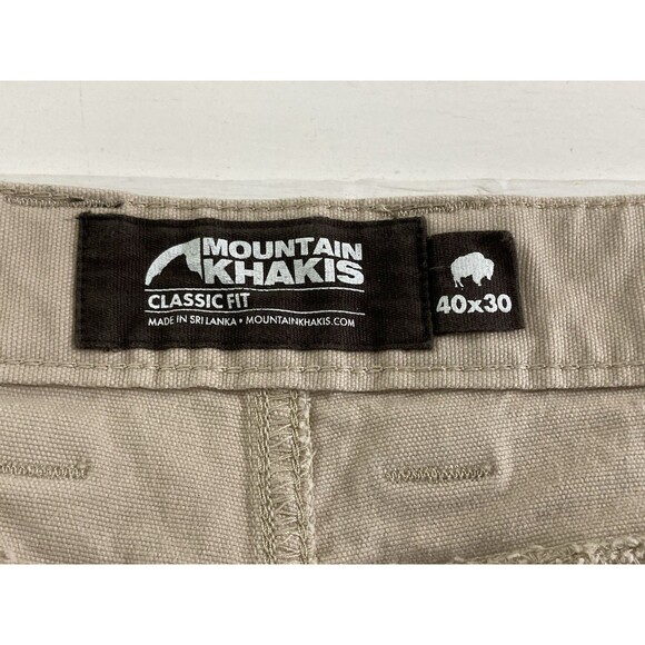 Mountain Khakis Pants 40X30 Tan Canvas Classic Fit Straight Leg Cargo Workwear - Picture 5 of 10